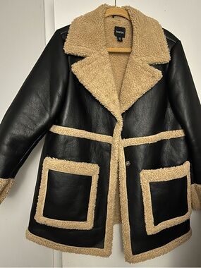 Boohoo Faux Leather Jacket, Brown